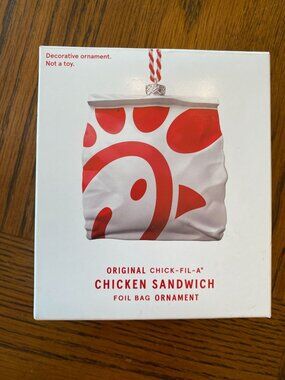 Chick-fil-A Original Chicken Sandwich Bag Holiday Ornament 2024 LIMITED EDITION